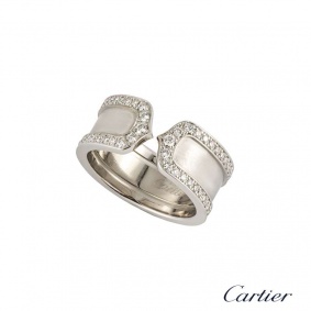 Cartier  18k White Gold C de Cartier Ring
